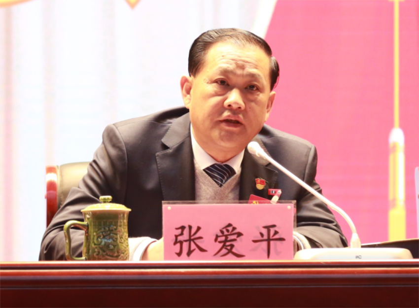 张爱平同志宣读中共开云在线（中国区）首页第一届党委成员分工及纪委成员分工